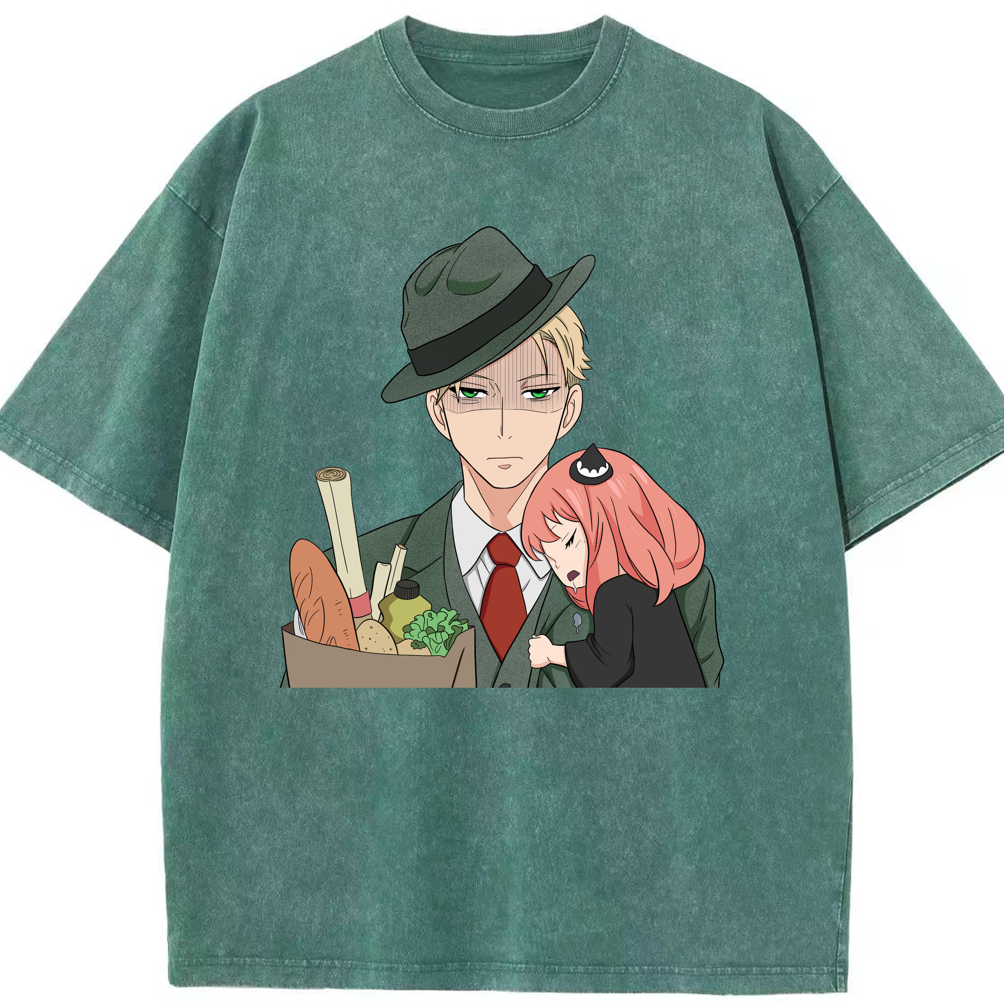 （画像用） SPY×FAMILY间谍家家酒 綿100% ヴィンテージ風 半袖Tシャツ（フロントプリント）